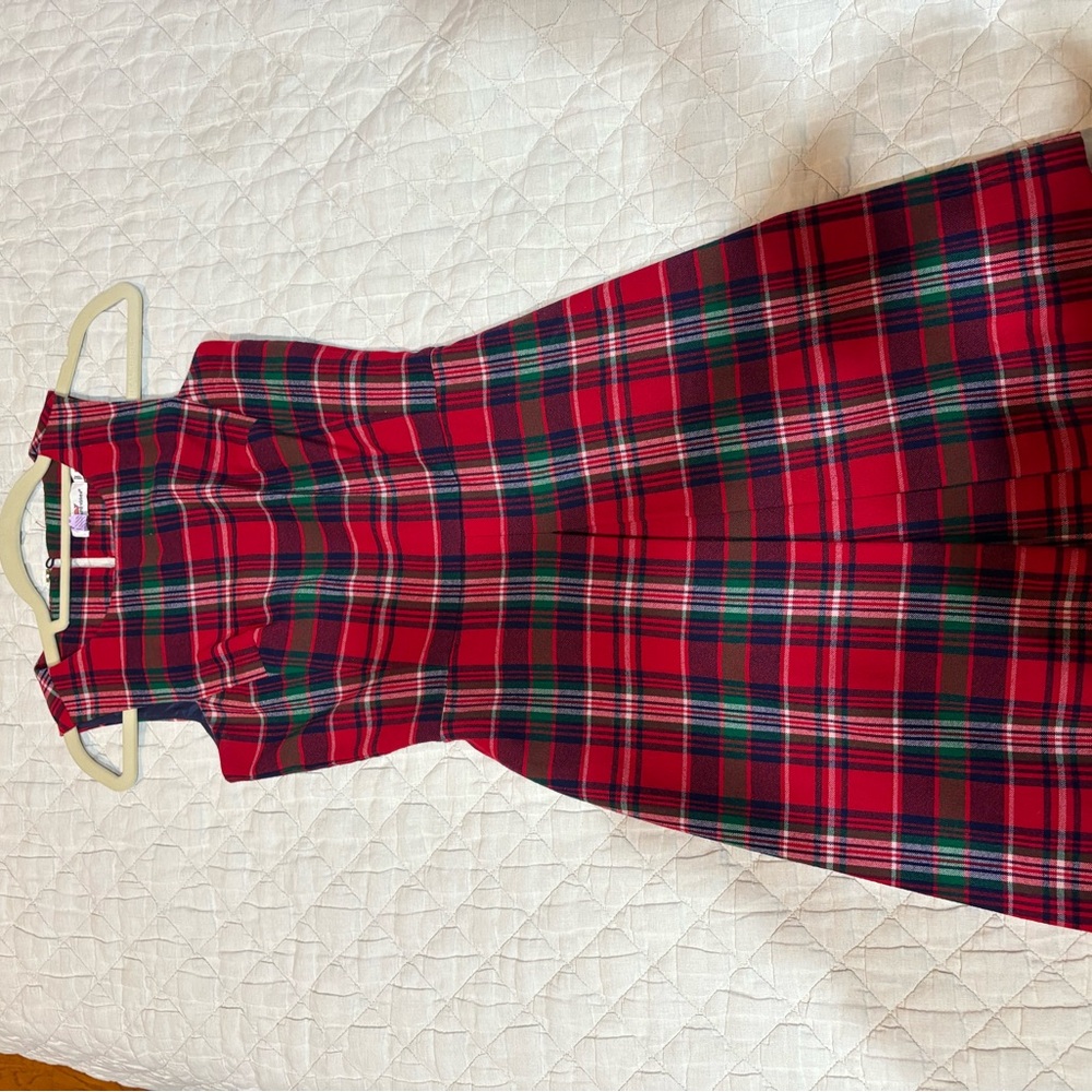 Vineyard Vines Red and Green Plaid Kids Dress